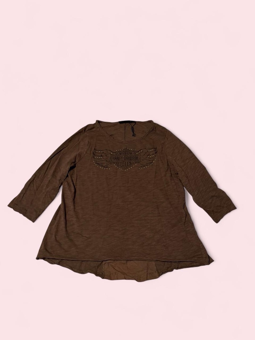 Harley-Davidson Brown Long-Sleeve Embellished Tunic